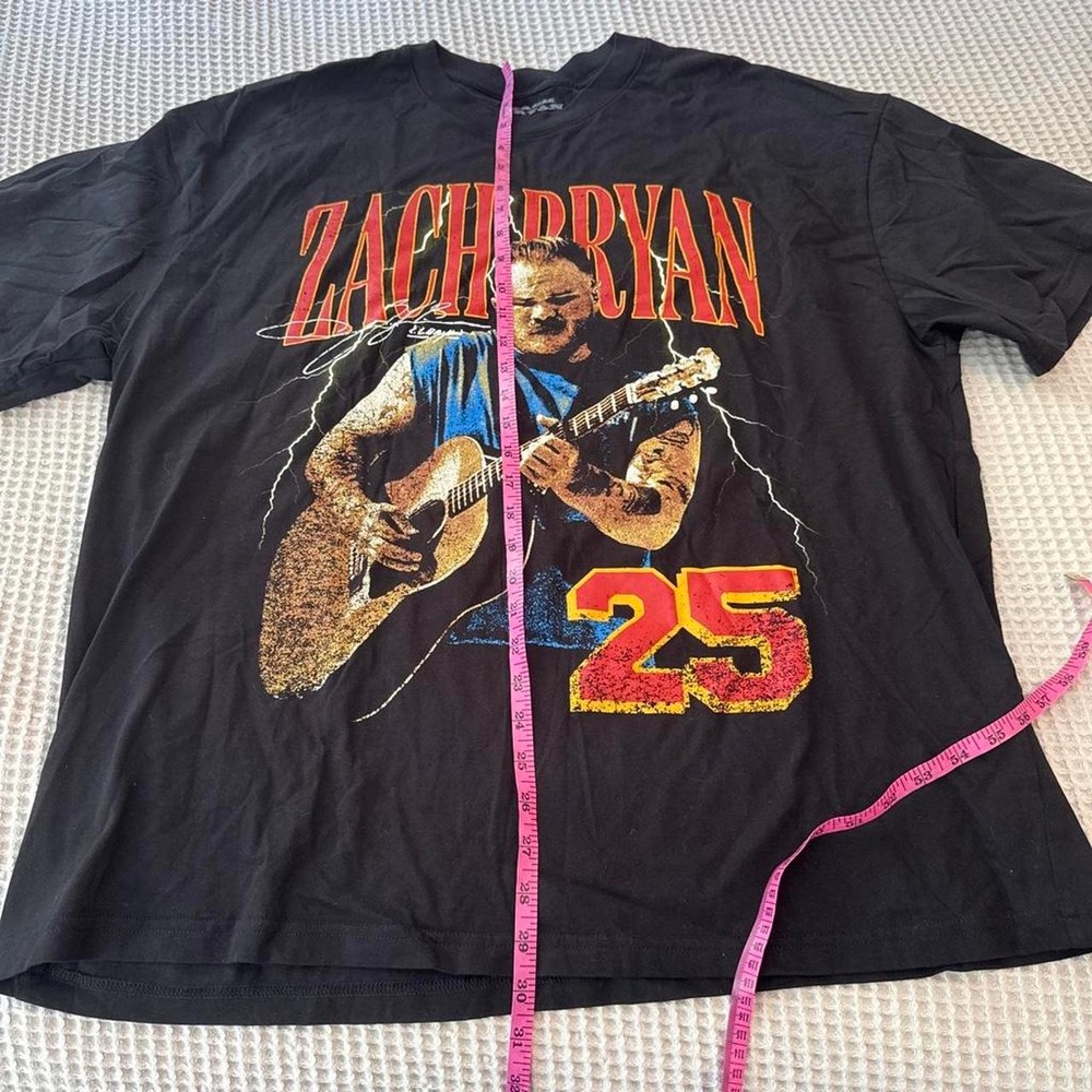 Zach Bryan Concert Tour Graphic T-Shirt Black - Picture 5 of 6